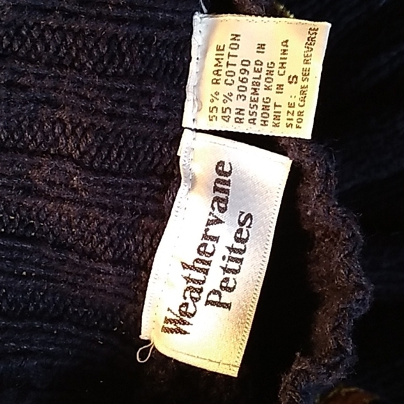 Vintage 1990s Y2K blue sweater shoulder pads small - Picture 3 of 3